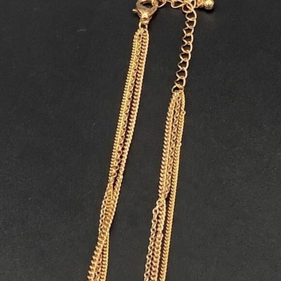 T&J Designed Stone Layered Necklace 18K Gold Plate - Picture 7 of 7